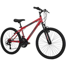 Load image into Gallery viewer, Huffy Hardtail Mountain Bike, Stone Mountain 24-26 inch 21-Speed, Lightweight, Gloss Red (74808)