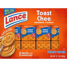 Load image into Gallery viewer, Lance Sandwich Crackers, ToastChee Peanut Butter, 8 Count Box