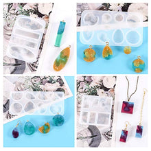 Load image into Gallery viewer, Uv Resin Kit, HK GT Upgrade UV Epoxy Resin Kit for Beginners Supplies 3-5 Minutes UV Lamp Fast Curing Jewelry Molds Starter DIY Kits Tools for Complete for Making Jewelry Earrings Keychain Bracelet