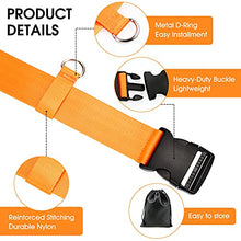 Load image into Gallery viewer, 2 Pieces Car Seat Travel Belt, Adjustable Car Seat Travel Strap to Convert Kid Car Seat, Carry-on Luggage into Airport Car Seat Stroller & Carrier Belt Safe Travel Solution (Orange)