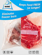 Load image into Gallery viewer, 11" x 100' Mega Roll & Cutter Box Vacuum Sealer Bags Roll (No More Scissors) 4 mil 100 Foot OutOfAir, 33% Thicker, BPA Free, Sous Vide, Commercial Grade, Works with FoodSaver Sealers