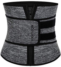 Load image into Gallery viewer, HOPLYNN Neoprene Sweat Waist Trainer Corset Trimmer Shaper Belt for Women , Workout Plus Size Waist Cincher Stomach Wraps Bands Medium Grey