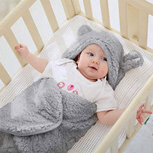 Load image into Gallery viewer, XMWEALTHY Cute Baby Items Newborn Plush Nursery Swaddle Blankets Soft Infant Girls Clothes Grey