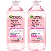 Load image into Gallery viewer, Garnier SkinCare Micellar Cleansing Water with Rose Water and Glycerin, 13.5 Ounce (Pack of 2) Water Rose