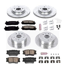 Load image into Gallery viewer, Power Stop K6480 Front and Rear Z23 Carbon Fiber Brake Pads with Drilled & Slotted Brake Rotors Kit