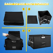 Load image into Gallery viewer, File Organizer with Lock, TREONYIA 16"(L)*13"(W)*10.3"(H) Large Fireproof Document Bag Portable Important Document Organizer for Office, Home or Travel, for Files/Letter/Legal Folder/Laptop-Black