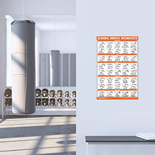 Load image into Gallery viewer, QuickFit 2 Pack - Sliding Bench Workouts & Bodyweight Exercise Poster Set - Compatible with Total Gym & Weider Ultimate Body Works (Laminated, 18" x 27")