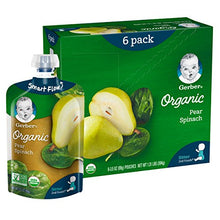 Load image into Gallery viewer, Gerber Purees Organic 2nd Foods Baby Food Fruit & Veggie Variety Pack, 3.5 Ounces Each, 18 Count