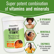Load image into Gallery viewer, NaturalSlim Metabolic Vitamins - Combination of High Potency Multivitamins, Minerals, B Complex, Msm, & Digestive Formula Supplements for Men & Women - Energy & Metabolism Support - 1 Pack