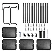 Load image into Gallery viewer, DTK 4 Tier Utility Rolling Cart with Wheels, Storage Kitchen Organizer Craft Cart with Shelves, Trolley Mobile Cart for Office, Kitchen, Bathroom (Black) Frank