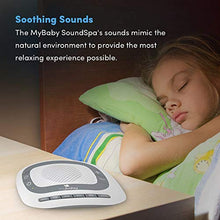 Load image into Gallery viewer, White Noise Machine for Babies | 6 Soothing Lullabies for Newborns, Sound Therapy for Travel, Relaxing, Kids, Newborns, Toddlers | Baby Songs, Adjustable Volume, Auto-off Timer | MyBaby SoundSpa