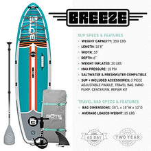 Load image into Gallery viewer, BOTE Breeze Aero Inflatable Stand Up Paddle Board, SUP with Accessories | Pump, Paddle, Fin & Travel Bag (Native Eclipse, 10'8")