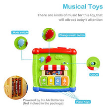 Load image into Gallery viewer, VAJEME Baby Activity Cube, Shape Sorter Blocks Baby Toy 18 Months and Up, Music Learning Toys for Toddlers Infant , Early Educational Puzzle Development Sorting Cube