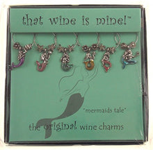 Load image into Gallery viewer, Mermaid Bottle Stopper & Wine Charms Bundle