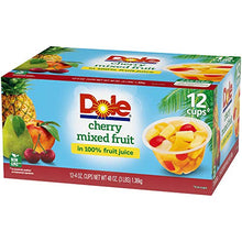 Load image into Gallery viewer, Dole Fruit Bowls Cherry Mixed Fruit in 100% Juice, Gluten Free Healthy Snack, 4 Oz, 12 Total Cups
