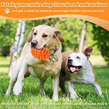Load image into Gallery viewer, Dog Squeaky Ball Toys for Aggressive chewers,Durable Dog Balls for Teeth Cleaning Interactive Dog Chew Toys,Natural Rubber Bounce Dog Toys and Outdoors Training Dog Games for S/M/L Dog Toys(Orange)