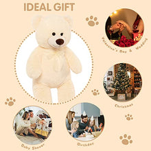 Load image into Gallery viewer, MorisMos Giant Teddy Bear Stuffed Animal Plush, 35.4 inches Big Teddy Bear, Soft Plush Toy, Plush Teddy Bear Stuffed Animal for Girlfriend Kids on Valentines Christmas Birthday Party, Beige