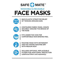 Load image into Gallery viewer, Safe+Mate x Case-Mate - Cloth Face Mask - Washable & Reusable - Adult S/M - Cotton - with Filter - 3 Pack - Black/Navy/Gray (SM043264)