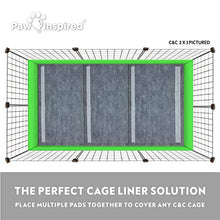Load image into Gallery viewer, Paw Inspired Disposable Guinea Pig Cage Liners | Bamboo Charcoal Odor Controlling | Super Absorbent Liners Pee Pads for Ferrets, Rabbits, Hamsters, and Small Animals (17” x 27” (C&C 2 x 1), 8 Count)