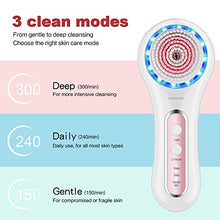 Load image into Gallery viewer, UMICKOO Facial Cleansing Brush,Rechargeable IPX7 Waterproof with 5 Brush Heads,Face Brush Use for Exfoliating, Massaging and Deep Cleansing (Multi)
