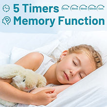 Load image into Gallery viewer, Fourair White Noise Sound Machine with 25 Soothing Sounds Powered by USB or Battery Portable Lanyard for Travel 32 Volume Levels 5 Timers and Memory Function for Baby Kids Adults Sleeping (Black)