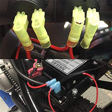 Load image into Gallery viewer, PONFY 120PCS Nylon Insulated Flag Spade Quick Disconnects Female Wire Connector 90 Degree Electrical Crimp Terminals Connector Assortment Set 22-18 16-14 12-10 Gauge