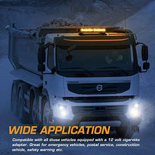 Load image into Gallery viewer, LINKITOM LED Strobe Flashing Light Bar -Double Side Amber 30 LED High Intensity Emergency Hazard Warning Lighting Bar/Beacon/with Magnetic and 16 ft Straight Cord for Car Trailer Roof Safety