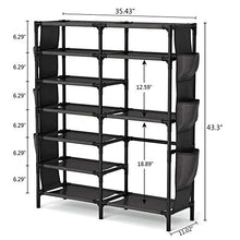 Load image into Gallery viewer, 7 Tiers Shoe Rack 24-30 Pairs Shoe Storage Organizer Non-woven Shoe Shelf Boots Organizer
