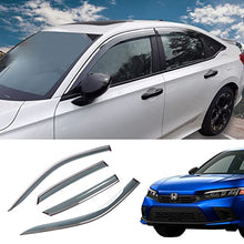 Load image into Gallery viewer, Maxzina Fit 2022 Honda Civic Rain Sun Shade Window Deflectors Shield Wind Guard Side-Custom Fit 4 Pcs Set for Honda Civic Sedan Accessories