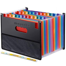 Load image into Gallery viewer, 24 Pocket Expanding File Folder with Cloth Edge Wrap, Letter Size Organizer Expandable Accordion A4 Files Bag