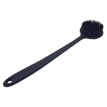 Load image into Gallery viewer, DNC Back Scrubber for Shower Soft Silicone Bath Body Brush with Long Handle (Black)