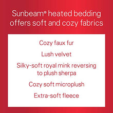 Load image into Gallery viewer, Sunbeam Heated Blanket | Microplush, 10 Heat Settings, Lagoon Blue, Twin , Heritage Blue - BSM9KTS-R531-16A00