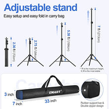 Load image into Gallery viewer, Emart Backdrop Stand 10x7ft(WxH) Photo Studio Adjustable Background Stand Support Kit with 2 Crossbars, 8 Backdrop Clamps, 2 Sandbags and Carrying Bag for Parties Wedding Events Decoration