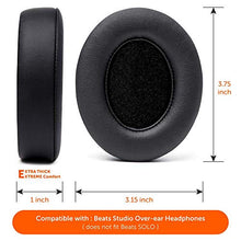 Load image into Gallery viewer, WC Wicked Cushions Replacement Ear Pads for Beats Studio 2 & 3 (B0501, B0500) Wired & Wireless | Does NOT Fit Beats Solo | Softer PU Leather, Enhanced Foam & Stronger Adhesive | Black