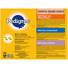 Load image into Gallery viewer, PEDIGREE CHOPPED GROUND DINNER Adult Soft Wet Dog Food 18-Count Variety Pack, 3.5 oz Pouches
