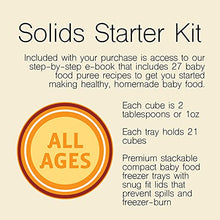 Load image into Gallery viewer, Mumi&Bubi Solids Starter Kit, Two Reusable Baby Food Freezer Storage Trays - Perfect Container for Homemade Baby Food - Each Tray has 21 x 1 oz Cubes, 42 oz Total Capacity