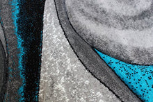 Load image into Gallery viewer, Masada Rugs, Modern Woven Area Rug, Hand Carved (8 Feet X 10 Feet, Turquoise)