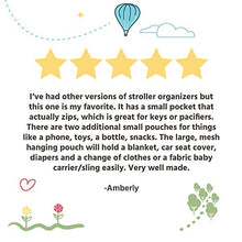 Load image into Gallery viewer, J.L. Childress Cups 'N Cargo, Universal Fit Stroller Organizer with Extra Large Storage, Expandable Deep Cup Holders, Multiple Zippered Pockets, Unique Large Mesh Bag for Larger Items, Black