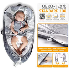 Load image into Gallery viewer, Mamibaby Baby Lounger Baby Nest Co-Sleeping for Baby, Ultra Soft & Breathable Fiberfill Portable Adjustable Newborn Lounger Crib Bassinet | Newborn Shower Gift Essential (Leaves Pattern)