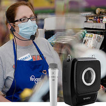 Load image into Gallery viewer, Winbridge S92 25 Watts Mini Portable Rechargeable Voice Amplifier Pa System Speaker with Two Microphones UHF Compact Handheld and Wireless Headset Mic for Karaoke, Teachers, Tour Guides, Trainers