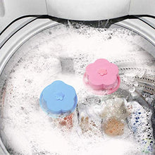 Load image into Gallery viewer, LAO XUE Household Reusable Plum Washing Machine Floating Lint Mesh Filter Bag,4 Pcs Portable Washing Machine Hair Filter Net Pouch(2Blue & 2Pink)