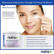 Load image into Gallery viewer, Nutra Health Face, Skin and Joint, Pain Relief MSM Cream - Vegan Based Non-GMO Face Moisturizer - Enriched with Revitalizing Minerals