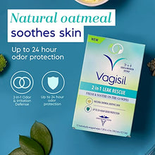 Load image into Gallery viewer, Vagisil 2-in-1 Leak Rescue Intimate Feminine Wipes for Women, Gynecologist Tested & Hypoallergenic, 12 ct (Pack of 3)