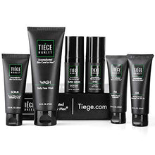 Load image into Gallery viewer, Tiege Hanley Men’s Skin Care System - Level 3 | Mens Routine Product Set: Face Wash, Anti Aging Serum, Day & Night Moisturizer, Exfoliating Scrub & Eye Cream | Tighten & Hydrate Your Best Looking Skin