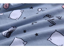 Load image into Gallery viewer, VENTELAN Pajama Set For Women Cute PJS Summer Short Sleeve Shorts Sleepwear L Grey