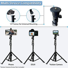 Load image into Gallery viewer, Fugetek 51" Professional Selfie Stick & Tripod, Phone Holder, Removable Bluetooth Remote, Portable All in One, Heavy Duty Aluminum, Compatible with iPhone & Android Devices, Non Skid Feet, Black