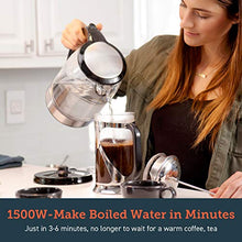 Load image into Gallery viewer, COSORI Glass Boiler Hot Water & Tea Heater with LED Indicator Light 100% Stainless Steel Inner Lid & Bottom, Auto Shut-Off & Boil-Dry Protection, 1.7L, Black