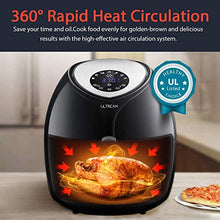 Load image into Gallery viewer, Ultrean 6 Quart Air Fryer, Large Family Size Electric Hot Air Fryers XL Oven Oilless Cooker with 7 Presets, LCD Digital Touch Screen and Nonstick Detachable Basket,UL Certified,1700W (Black)