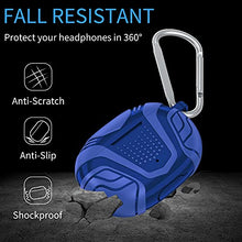 Load image into Gallery viewer, Wustentre Hard TPU Case Cover Compatible with New Beats Studio Buds Anti-Fall Accessories Case with Keychain Carrying Case for Beats Studio Buds (2021) - True Wireless Noise Cancelling Earbuds (Blue)