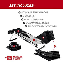 Load image into Gallery viewer, Chop Chop! Mandoline V-Slicer Commercial Grade Stainless Steel (6 Blade Set)